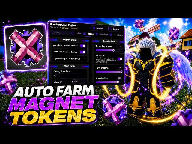 [ 🧲 ] BLOX FRUITS Scripts | SCRIPT AUTO FARM MAGNET TOKENS | AUTO ROLL MAGNET GACHA | ROBLOX SCRIPT