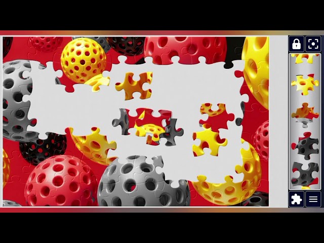 Dynamic 3D Sphere Array on Red👍🎉🧩// amazing jigsaw puzzle 🧩//@jigsawpuzzle45