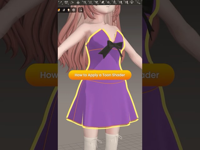 How to Apply a Toon Shader in Marvelous Designer | VRChat Avatar