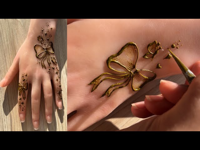 Cute Bow Style Henna Design | Mehndi Design