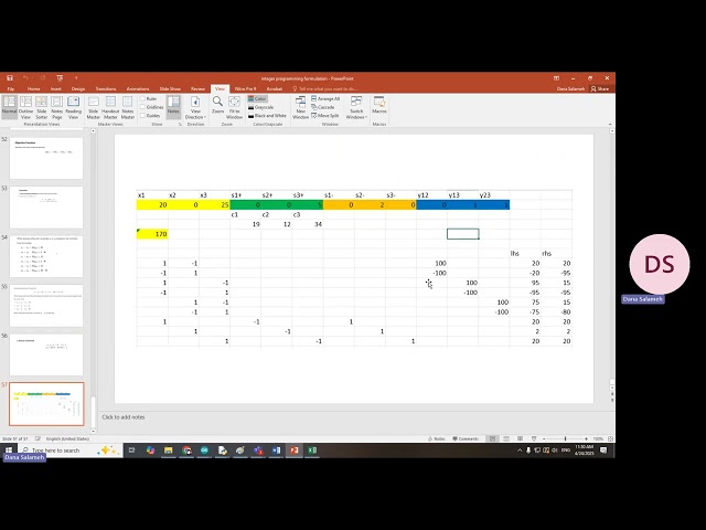 operations research 2 (بحوث عمليات 2) integer linear programming formulation part 5 (job scheduling)