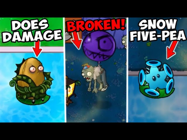 CRAZY IMPROVED BALLOON ZOMBIE! SNOW FIVE-PEA & MORE - Plants vs Zombies Enriched Pool & Fog