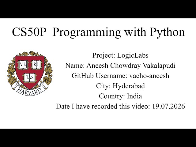CS50P Final Project | LogicLab: A Digital Logic Design Toolkit