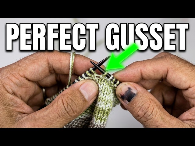 Step 5a| Picking Up Gusset Stitches | Easy Sock Knitting Tutorial #KnittingTutorial #GussetStitches