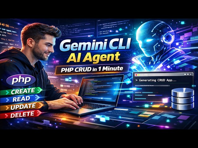 Create PHP CRUD App in 1 Minute using Gemini CLI (AI Coding Tutorial)