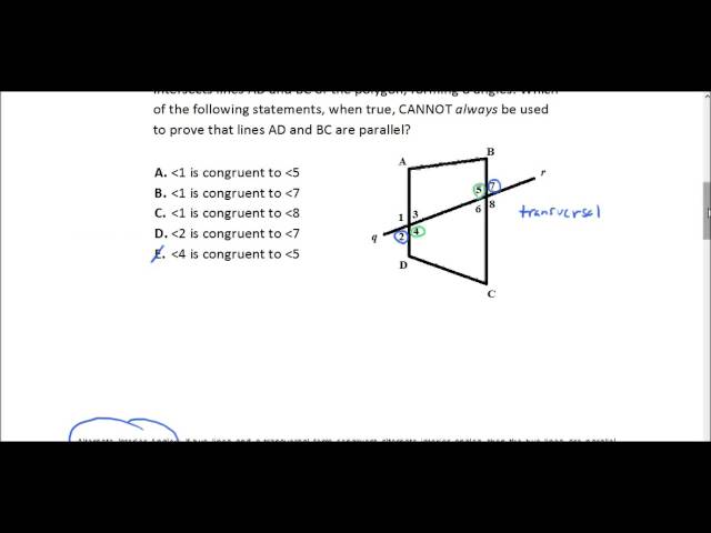 Free ACT Math Prep, Question 14: Parallel Lines