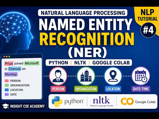 Named Entity Recognition (NER) in NLP | Python NLTK Tutorial | Google Colab Demo