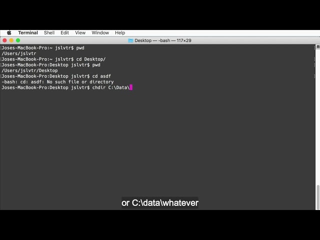 174  Terminal video navigating the terminal and using virtualenv