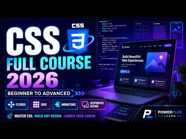 CSS Full Course 2026 | Complete CSS Tutorial for Beginners to Advanced | Web Development Course#css