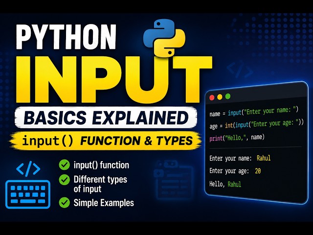 Python User Input Tutorial | input() Function Explained