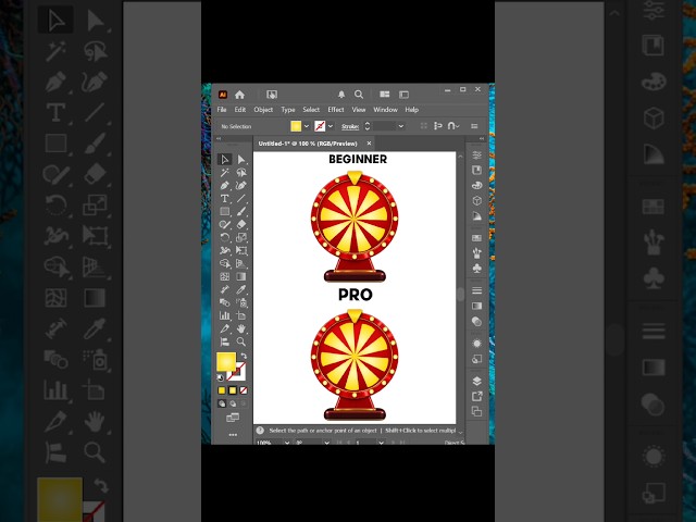 Beginner vs Pro Adobe Illustrator Tutorial #graphicdesign #shorts