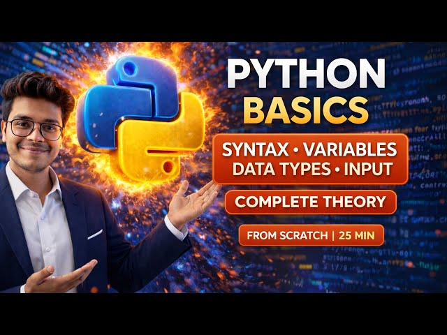 Learn Python From Scratch in 25 Minutes ⚡ | Complete Python Basics Explained