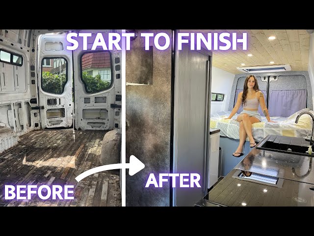 DIY campervan conversion | Full build TIMELAPSE (2 months) under £9500