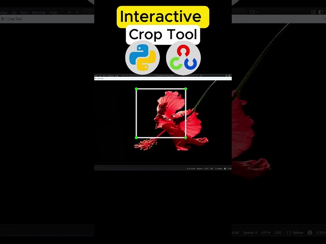 Interactive Image Cropping with Mouse #computervision #opencv #deeplearning #machinelearning #ai