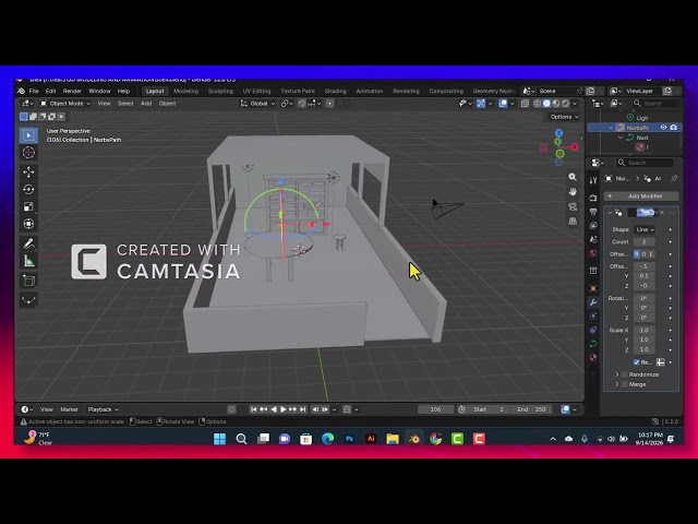 3D modelling and animation mp4 (shelf and stool).