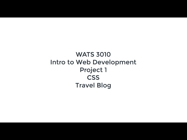 Project 1 CSS