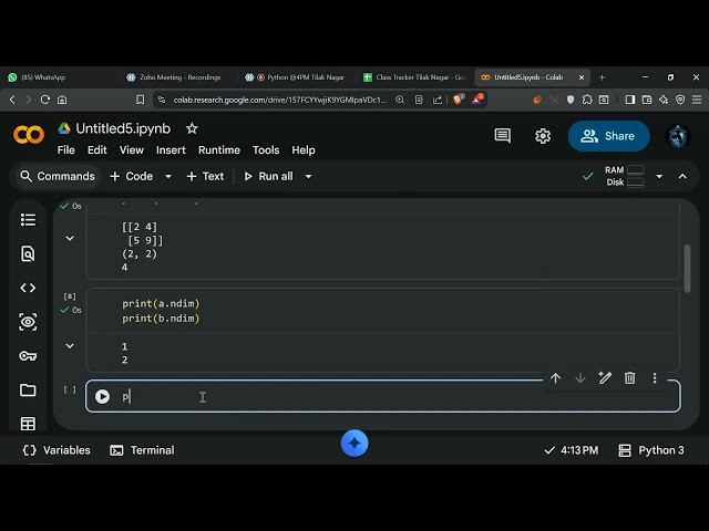 Python 4 PM Batch Numpy Training : Session 13