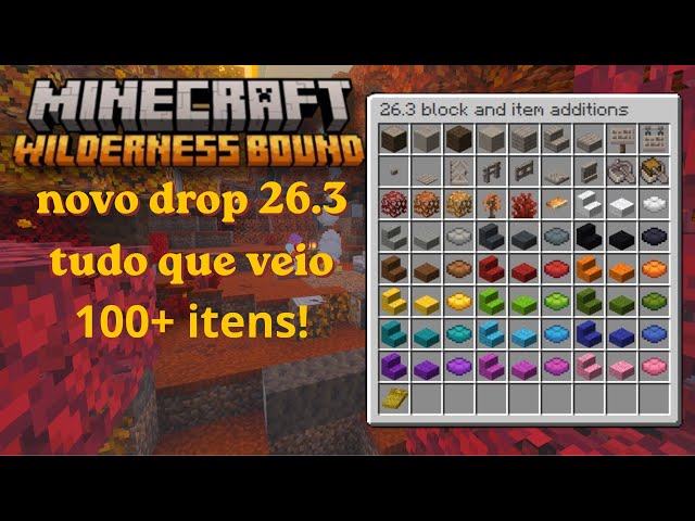 tudo que veio no novo drop 26.3