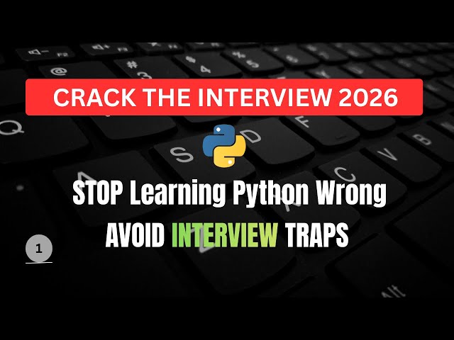 STOP Learning Python Wrong 😱 | Python Basics Interview Traps (2026) | Lecture 01