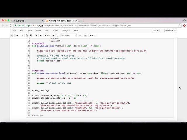 Module 4: Working with partial designs