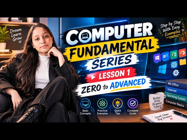 💻 COMPUTER FUNDAMENTALS | LESSON 1 | COMPLETE BASICS FOR BEGINNERS | @SNEHADECODED#computerfundament