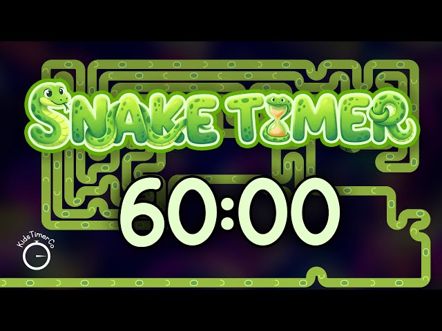 60 Minute Snake Maze Challenge! 🐍 Fun Visual Timer for Kids