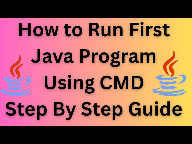 How to run first java program using cmd step by step guide #coding