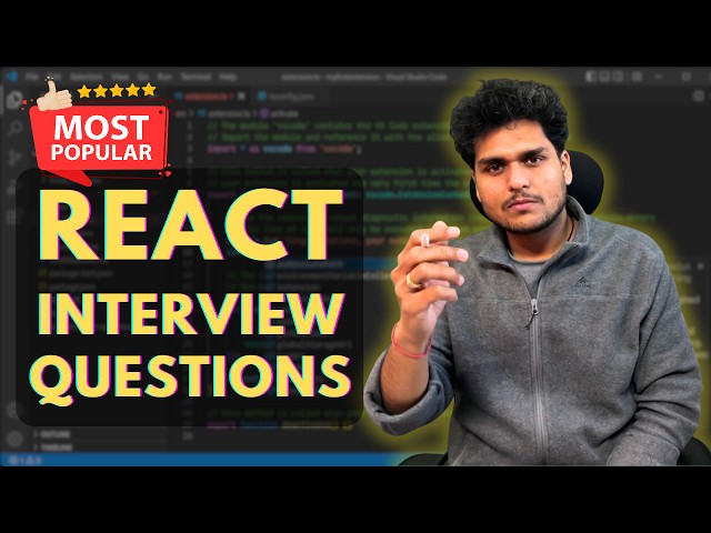 Top 12 React Interview Questions 🔥 for Freshers & Experienced  | Preparation 2025 🚀