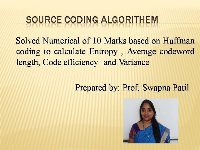 Solved Numerical on Huffman Coding