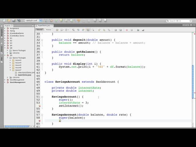 Java Tutorial Using Super Keyword Access SuperClass's Constructor