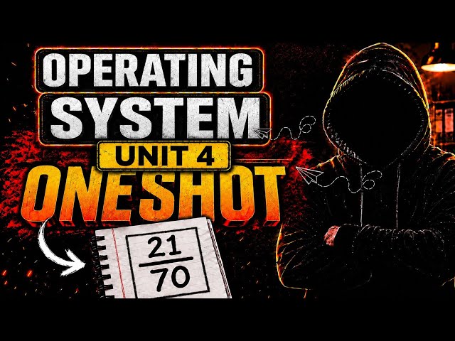 Operating System Unit 4 ONESHOT 🔥😍| I/O System & Concurrent Processes | RGPV EXAM 
