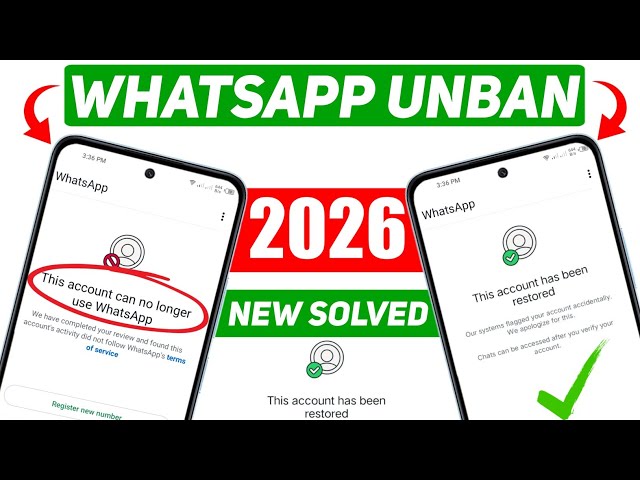 Whatsapp Unban New Method 2026 ✅ | This account can no longer use Whatsapp Problem New Solution 2026