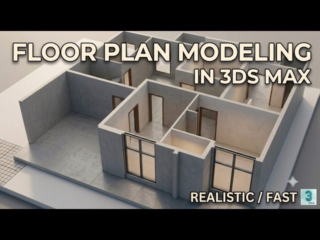 How to make Floor plan in 3ds Max | House plan in 3ds Max | Architectural modeling in 3ds Max