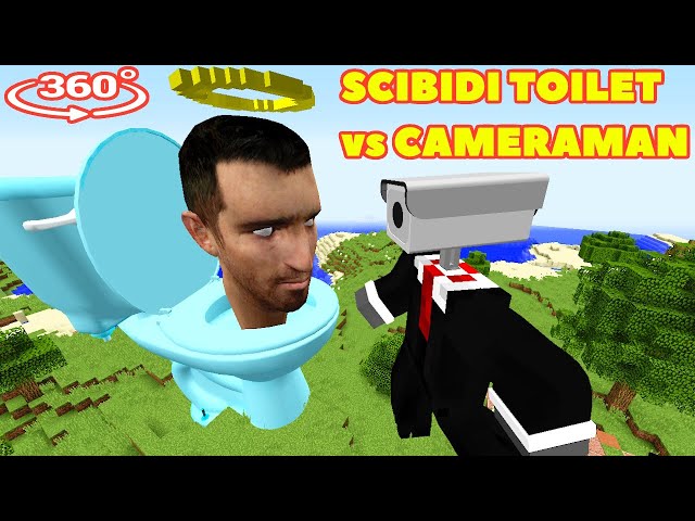 GIANT SKIBIDI TOILET BOSS vs CAMERAMAN  in Minecraft 360°!