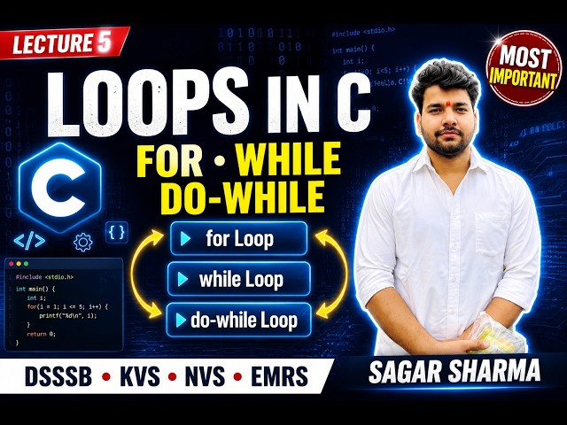Loops in C Programming | for Loop, while Loop & do-while Loop Explained | Lecture 5