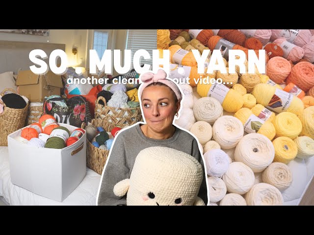 Organizing My Yarn Stash 🧶 HUNDREDS of Skeins & More Forgotten WIPs!! Crochet Vlog 🤪