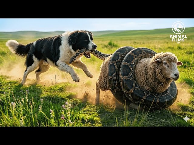 Hero Dog Rescues Mother Sheep from Giant Python Attack | Animal Rescue