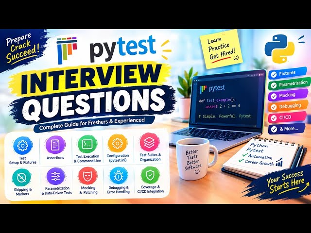 Pytest Interview Questions & Answers | 22 Must-Know Questions for Python Automation Testing #pytest 