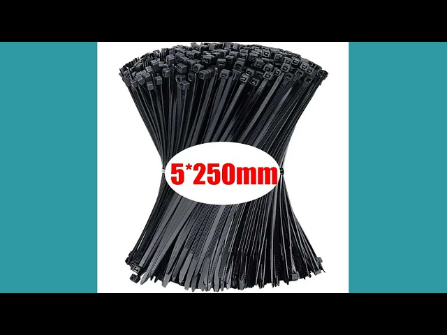 1000/100/200PCS Nylon Cable Ties Self-Locking Adjustable Heat Resistant Wire Zip Ties