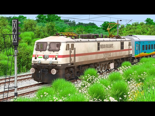 WAP7 LHB HUMSAFAR TRAIN | TRICHY HUMSAFAR | BUMPY RAILROAD | Train Simulator | Railwork | NTG GAMING