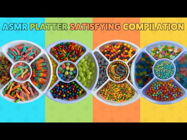 ASMR SATISFYING CANDY PLATTERS COMPILATION |  No talking, satisfying sounds and video