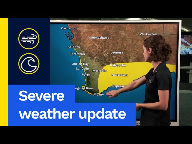 Severe Weather Update 1 June 2026: Damaging winds, large waves and tides for southern WA