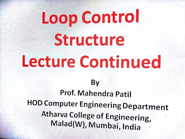 Loop Control Structure 1