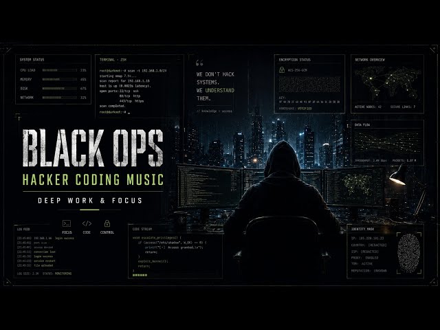 BLACK OPS | Hacker Coding Music | Deep Work & Focus