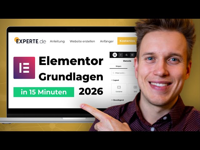 Elementor WordPress Tutorial: Alle Grundlagen in 15 Minuten