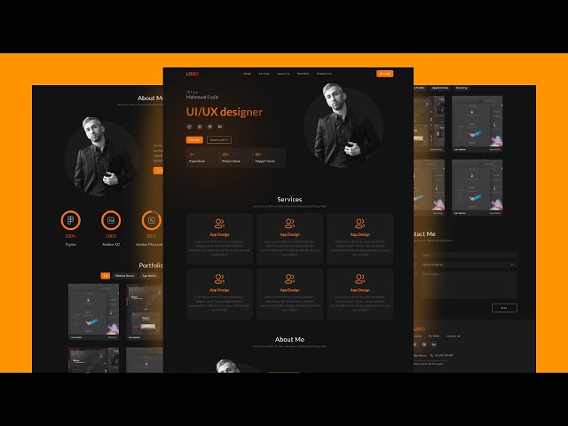 Responsive Portfolio Website Design || HTML, CSS & JS || Free Source Code