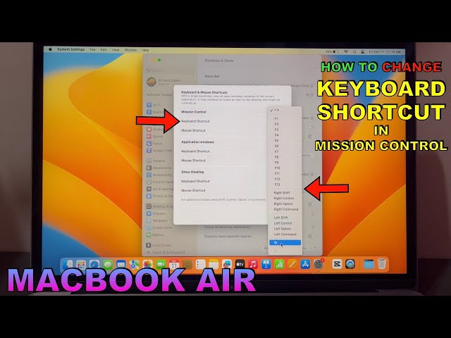 How to Change Keyboard Shortcut in Mission Control on MACBOOK