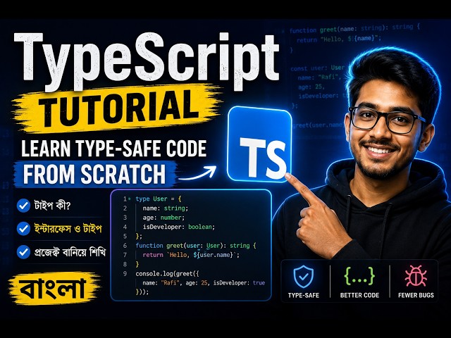 Learn TypeScript: Complete Guide for JavaScript Developers | বাংলা