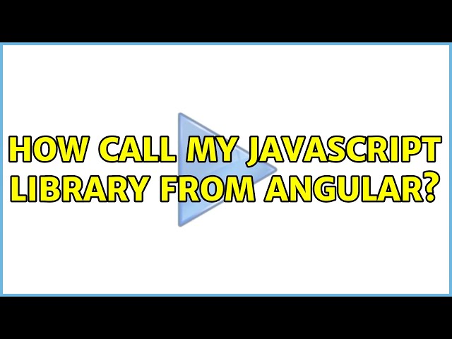 How call my javascript library from Angular?