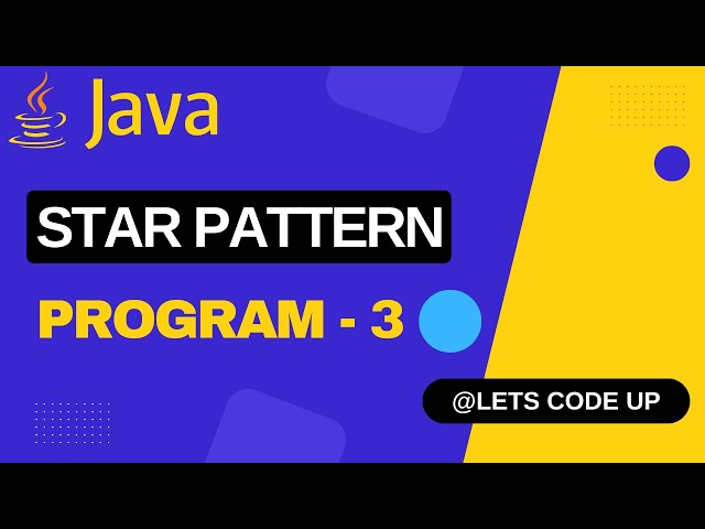 How To Create A Star Pattern in Java (PROGRAM-3) | #pattern #starpattern
